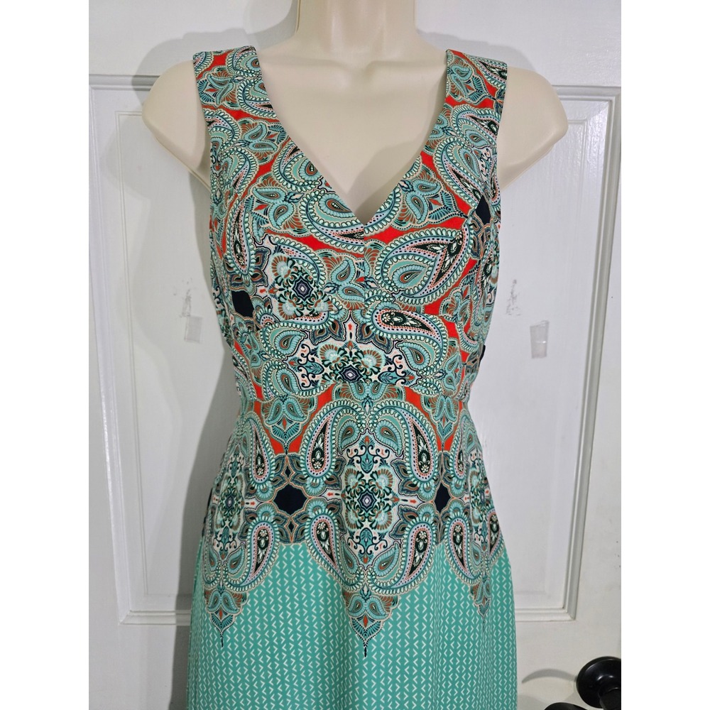 Anthropologie Maeve Mermaid Fishtail Pleated Asymmetrical Canyon Creek Dress - Picture 3 of 14